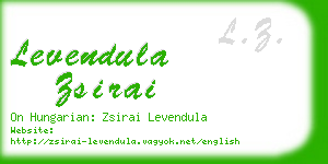 levendula zsirai business card